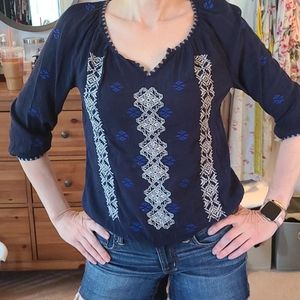 Lucky Brand Embroidered Top